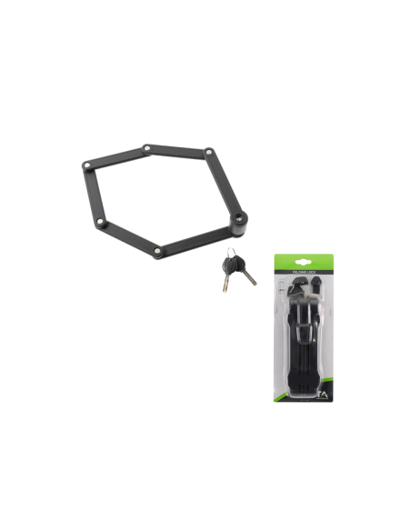 Candado Plegable Wag  Negro 840MM C/soporte Cuadro